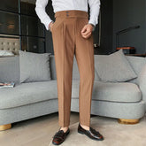 Haute Couture Business Casual High Waisted Straight Tube Minimalist Overaize Men's Suit Pants