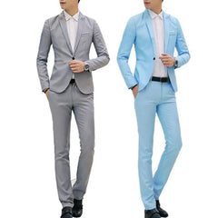 Tuxedo for Mens: Men Slim Fit Pants Set Men Pants Set Stylish Men's Business Suit Sets