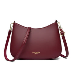 Underarm Shoulder Bags for Women Solid Color Texture Leather