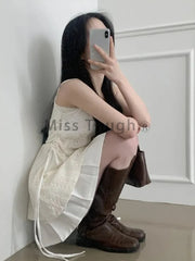 Summer Elegant One Piece Dress Women Chic French Lace Sling Shirt Stacked