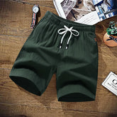 Shorts Men Solid Casual Shorts Men 100% Cotton Cargo Shorts Brand Beach