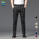 Trousers Fashion Business Classic Stripe Plaid Black Solid Color Trouser
