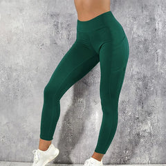 Sportswear Woman Gym Leggings Pocketed Yoga Pants Fitness Running Pants