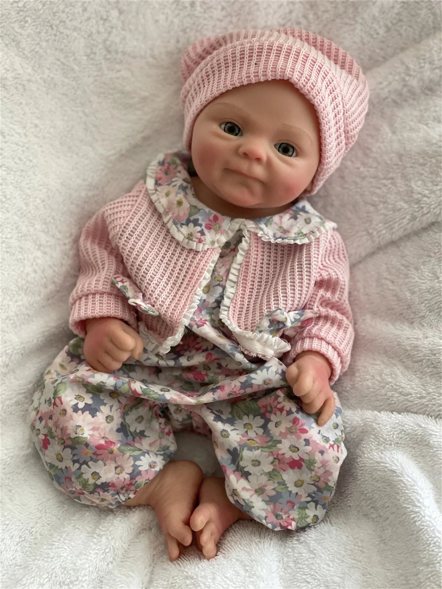 33cm Washable Coco Solid Silicone Bebe Reborn Girl Soft Touch Feeling Handmade Painted Skin Lifelike Newborn Baby Dolls