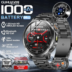 2026 New T-REX3 Outdoor Smart Watch 1.85inch AMOLED 1000mAh Large Battery 5ATM Waterproof Voice Call Sports Men Fitness Bracelet