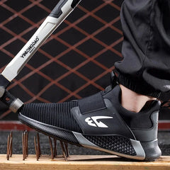 Security Protection Boots Men Shoes Steel Toe Work Safety Shoes Anti-smash Puncture-Proof Safety Boots Comfortable Sneakers