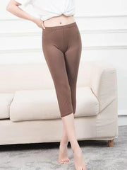 Women Leggings Short Trousers Solid Black Gray Green Pant Candy Color Fitness