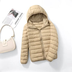 Women Winter Reversible Jackets 90% White Duck Down Keep Warm