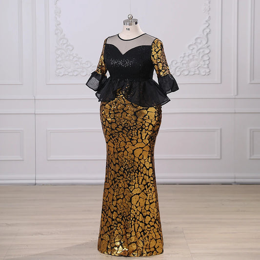 Homecoming Dresses: Exquisite Sequin Slim Half Sleeve Mermaid Evening Dresses