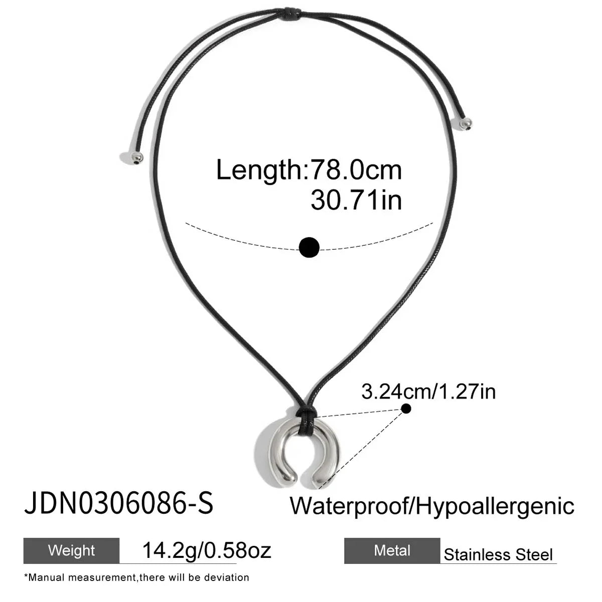 Uworld Waterproof Stainless Steel Micro Trend Cord Necklaces Women Statement Metal 18K Gold Plated Trendy 2024 Jewelry collares