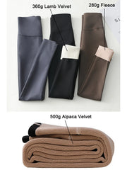 Autumn Winter High Waist Shark Leggings Women's Seamless Fleece Warm Leggings