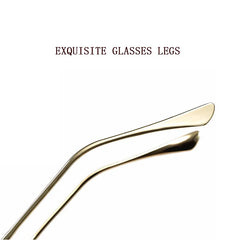 Sunglasses Women Trendy Vintage Designer Rimless Sunglasses For Men