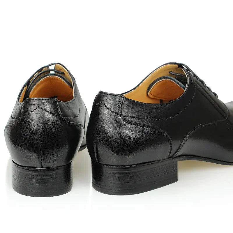 Luxury Men Leather Shoes Top Layer Cowhide Pointed Toe