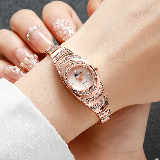Elegant Women Watches Fashion Rhinestone Ladies Quartz Watch Bracelet Wristwatches Reloj Mujer(Without Box)