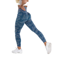 Camo Seamless Workout Leggings Butt Lift Yoga Pants Women Stretch Fitness