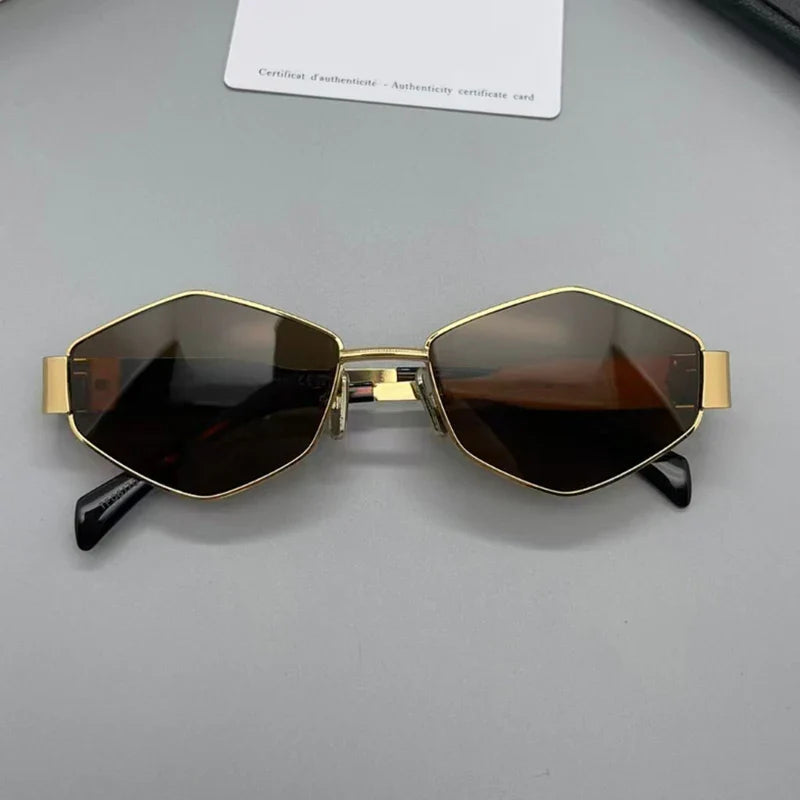 Vintage Special-Shaped Sunglasses Women Men Square Sun Glasses Female Retro Polygon Sunglasses for Male Eyeglass Eyewear