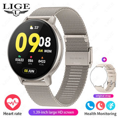 LIGE Bluetooth Call Smart Watch Women Custom Dial Watches Men Sport Fitness Tracker Heart Rate Smartwatch For Android IOS 2025