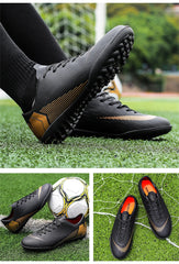 Men's Turf Soccer Shoes Kids Outdoor Long Spikes Training Ankle Football Boots