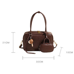 Retro Large Capacity Bag With Pouch Female Autumn Work Commuter