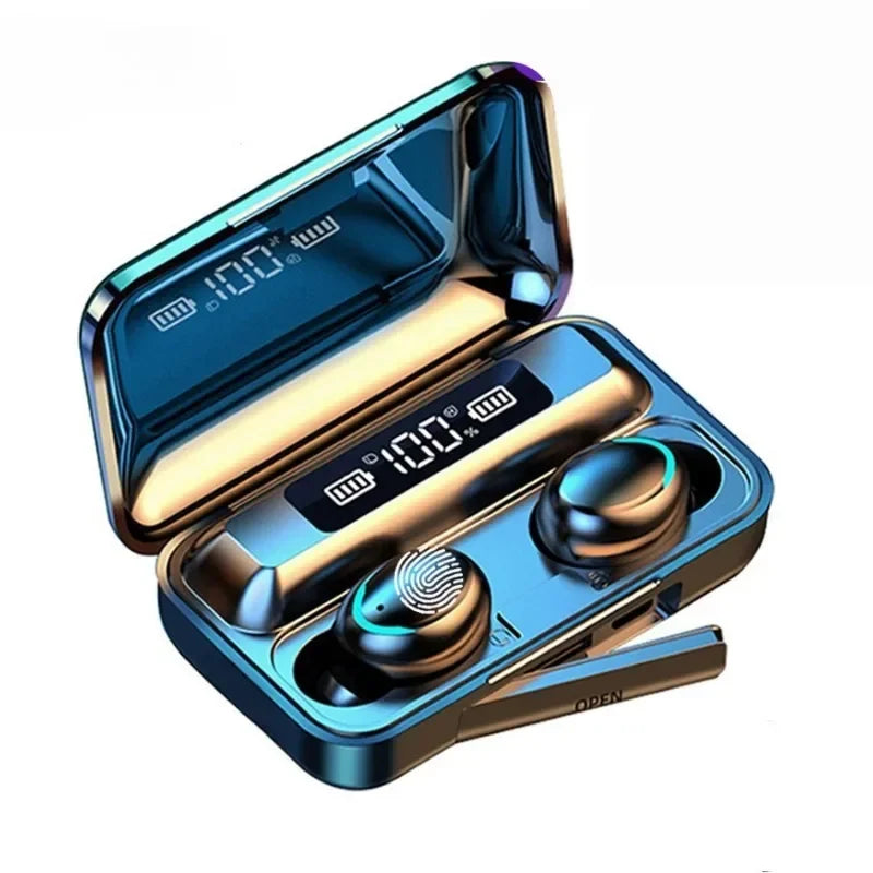 New F9 Bluetooth Headphones 9D Stereo High Bass Sport Earphones Handfree Touch Control Tws Wireless Earbuds Waterproof Headset