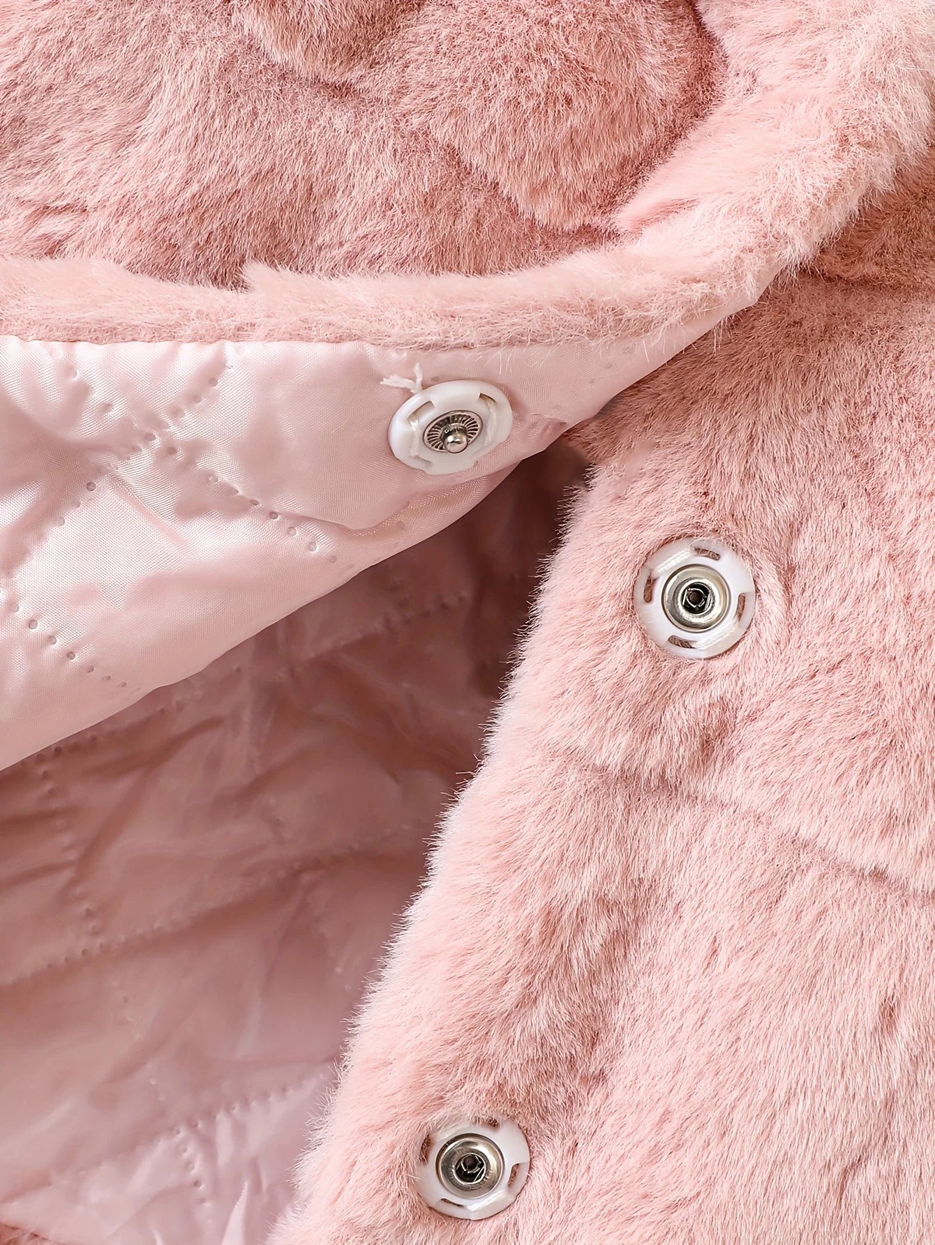 6M-3Y Baby Girl Fluffy Fluffy Casual Elegant Pink Warm Thick Coat Soft Fashion Autumn And Winter Baby Clothing