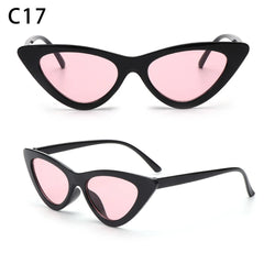 Eyewear Sun Shades Female Shades Vintage Small Triangle Sunglasses