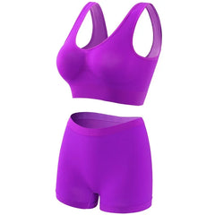 Seamless Bra Set Women Low Waist Underwear Female Tanks Bra Top