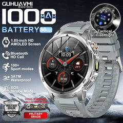 2026 New T-REX3 Outdoor Smart Watch 1.85inch AMOLED 1000mAh Large Battery 5ATM Waterproof Voice Call Sports Men Fitness Bracelet
