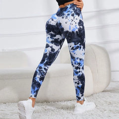 Tie Dye Seamless Leggings Women for Gym Yoga Pants Push Up Workout Sports Leggings