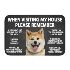 Please Remember Shih Tzu Dogs House Rules Entrance Doormat Decor Kitchen Welcome