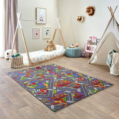 Studio de tapis kids car rugs, room play mats for boys and girls, non-slip home decor