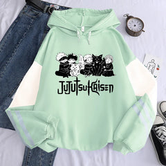 Anime Jujutsu Kaisen Hoodie Kawaii Gojo Satoru Graphic Hoodie Autumn Winter Plus Size