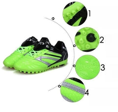 Men Football Soccer Boots Athletic Shoes Leather Big Size High Top Cleats