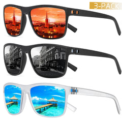 Square Polarized Sunglasses for Men Outdoor Fishing Sun Glasses