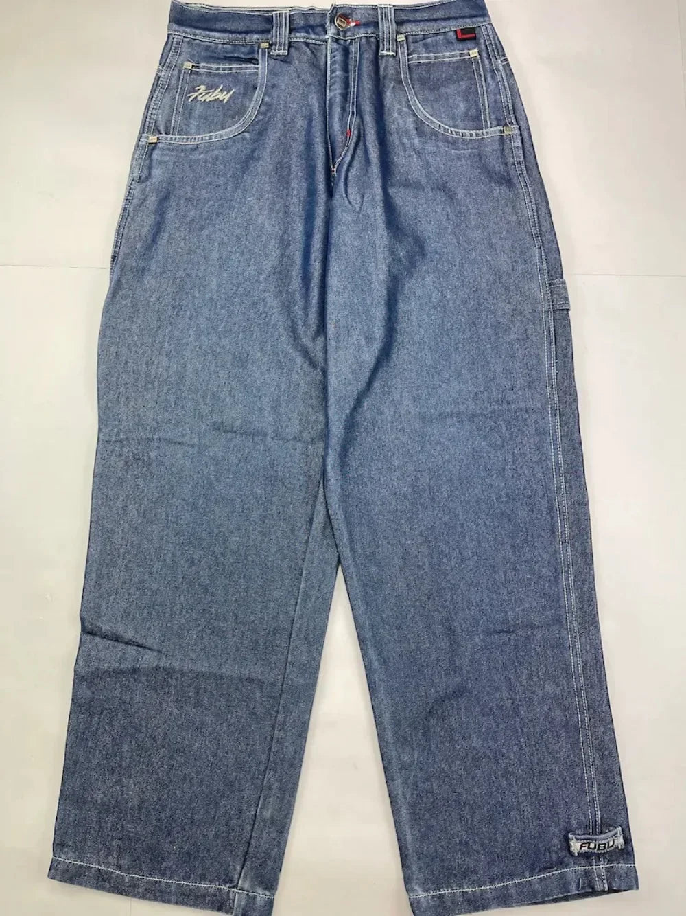 Jeans Men Y2K Hip Hop Letter Graphics Vintage Baggy Harajuku Denim Pants