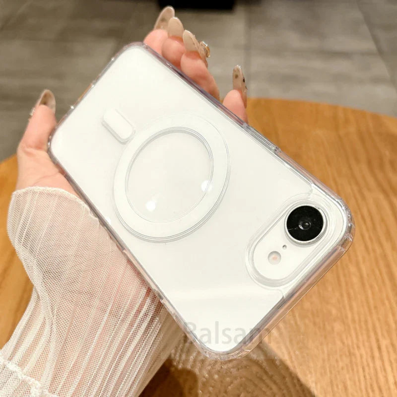For Magsafe Magnetic Transparent Phone Case For iphone 16E 15 14 13 12 Mini 11 16 Pro Max XR X XS Max 7 8 Plus SE2020 Soft Cover