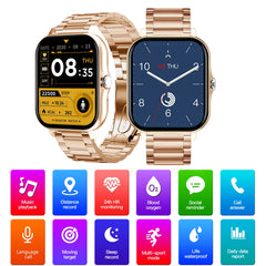 New SmartWatch Men Women 2.02 Amoled BT Call GPS Tracker NFC Sport Waterproof Heart Rate Smart Watch Fitness Tracker