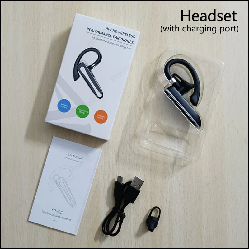 Wireless Bluetooth Headphones With Microphon Earphone ENC Noise Cancelling Handsfree Talking Headset Busines Auriculares Driving