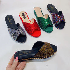Trendy Colorful Slides for Women Classic Design Sandals Italian Style Lady Shoes