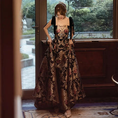 Formal attire Dresses: Evening Dresses Spaghetti Strap A-line Evening Gown