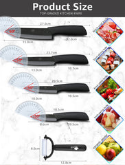 Ceramic Knife Kitchen Knives Set 3 4 5 6inch Chef Knife Utility Slicing Cutter Fruit