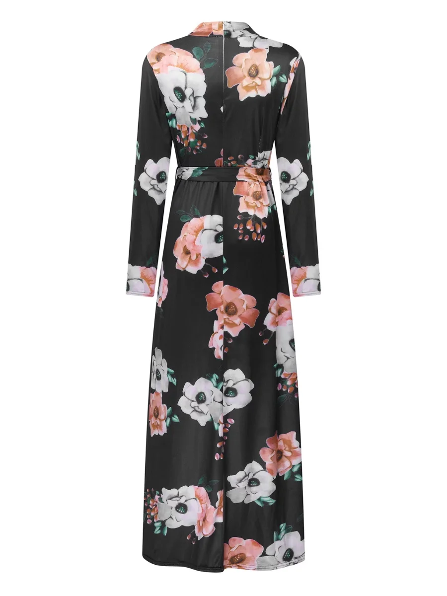 Plus Size Women Autumn & Winter Fashion Elegant Party Dresses Long