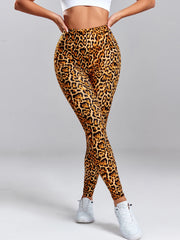 Leopard Print Leggings Women's High Waisted Yoga Pants Fitness Push Up Leggins