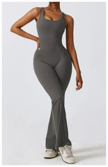 Women Jumpsuits One-Piece Yoga Suit Dance Belly Tightening Fitness Workout Set