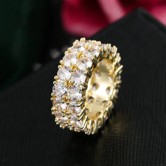 Cubic Zirconia Engagement Rings for Women Marquise Crystal Wedding Ring Party