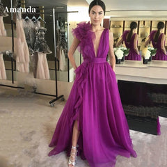Homecoming Dresses: Prom Dress Sleeveless Prom Gown Hydrangea Ball Party Dress