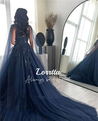 Homecoming Dresses: Women Evening Dresses Glitter Lace Tulle Prom Gowns