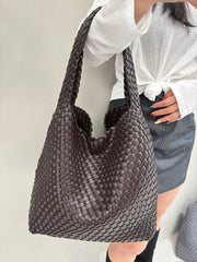 Designer Hand knitting bag PU Large women's Woven tote bag Mistress gift luxury bag