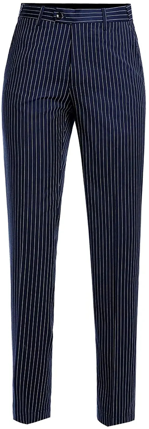 Tuxedo for Mens: Blue Striped Men Suits for Wedding Business Casual Suit Groom