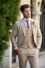 3 Piece Tuxedo Wedding Suits for Men Bespoke Groom Wear Formal Fashion Men